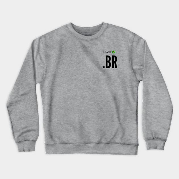 Brazil .BR domain - Brazil Crewneck Sweatshirt by felipesasaki